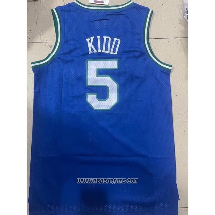 Camiseta Dallas Mavericks Jason Kidd #5 Mitchell & Ness 1994-95 Azul